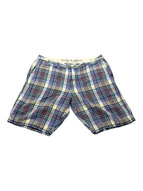 Tommy Bahama Men’s 38 Multicolor Plaid Shorts Linen Blend Soft